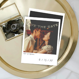 Vintage Instant Photo Save The Date Card