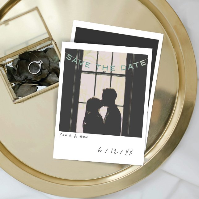 Vintage Instant Photo Save The Date Card (Creator Uploaded)