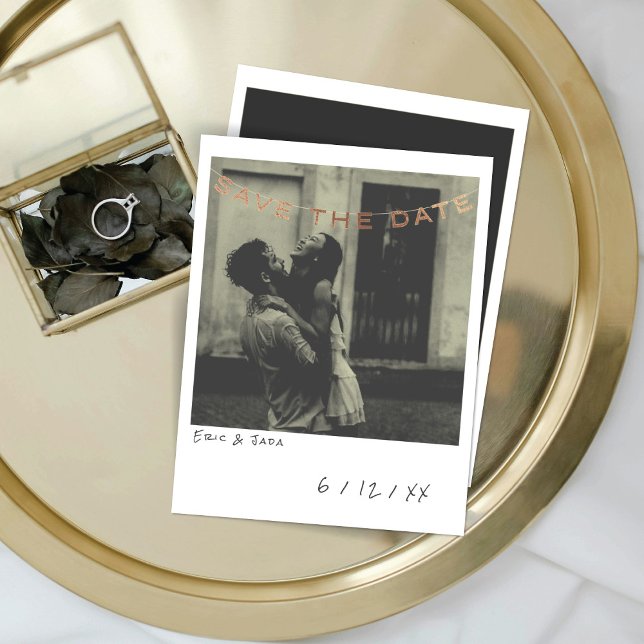 Vintage Instant Photo Save The Date Card (Creator Uploaded)
