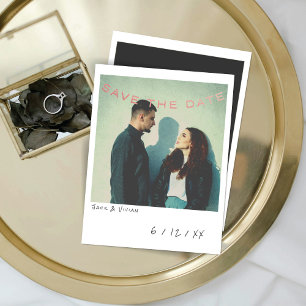 Vintage Instant Photo Save The Date Card