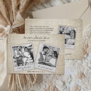 Vintage Instant Photo Wedding Thank You Card