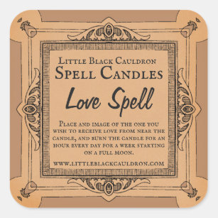 Vintage Intention Meditation Spell Candle Labels