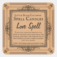 Vintage Intention Meditation Spell Candle Labels
