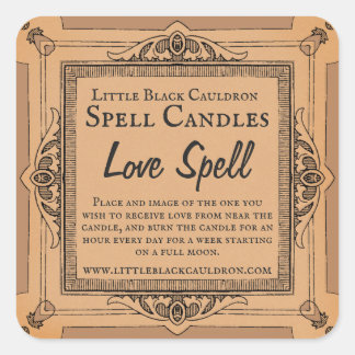 Vintage Intention Meditation Spell Candle Labels