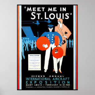 Vintage International Aircraft Exposition Poster