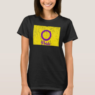 Vintage Intersex Gay Pride Rainbow Word Design T-Shirt