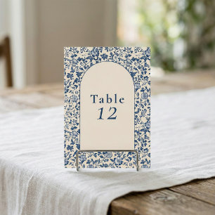 Vintage intricate floral arch table seating chart invitation