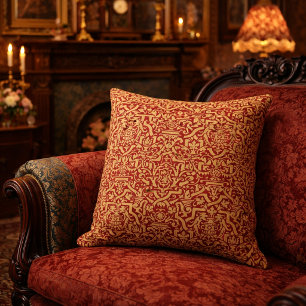 Vintage Intricate Ornate Victorian Era Pattern Cushion