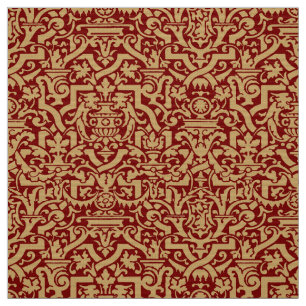 Vintage Intricate Ornate Victorian Era Pattern Fabric