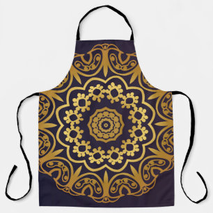 Vintage Invitation card with Mandala pattern. Deco Apron