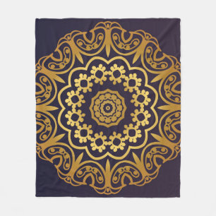 Vintage Invitation card with Mandala pattern. Deco Fleece Blanket