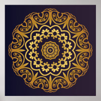 Vintage Invitation card with Mandala pattern. Deco