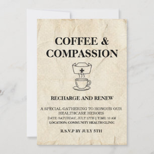 Vintage Invitation coffee & compassion