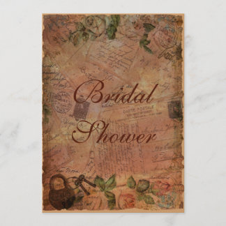 Vintage Invitation with Lock and Keys