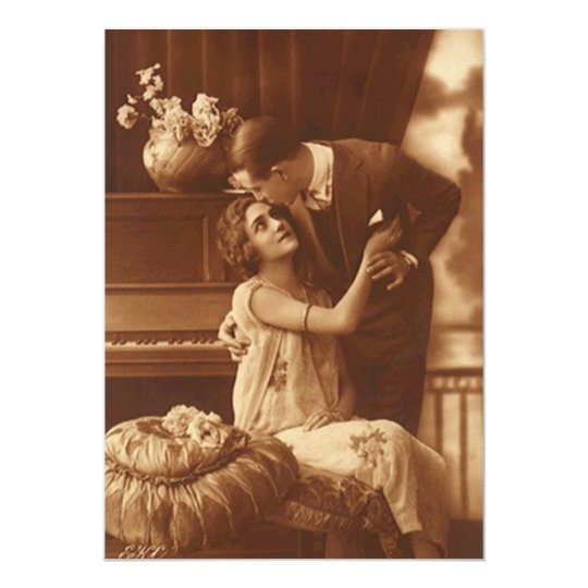 Vintage Invitations Couple Anniversary Engagement