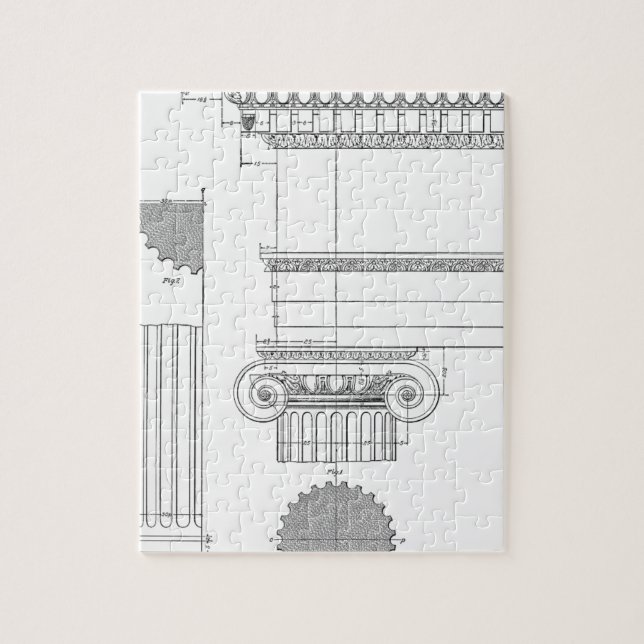 vintage ionic architecture jigsaw puzzle (Vertical)