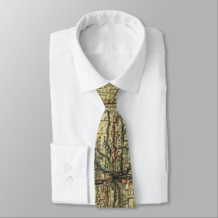 Vintage Iowa Automobile Map (1919) Tie