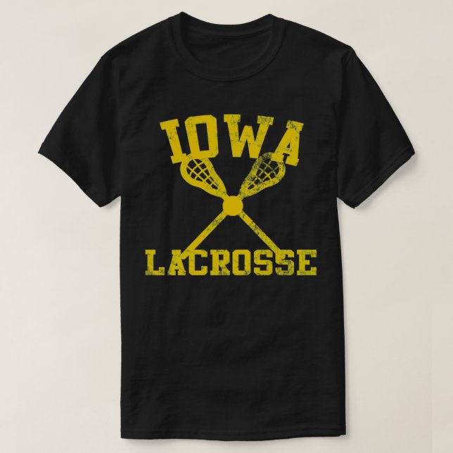 Vintage Iowa Lacrosse T-Shirt (Design Front)