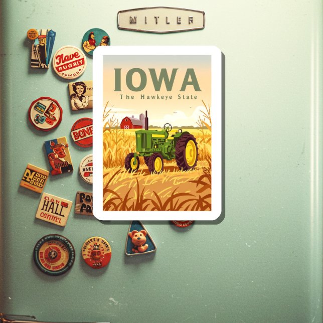 Vintage Iowa Magnet (Creator Uploaded)