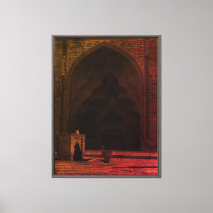 Vintage Iran Isfahan friday Mosque Canvas Print