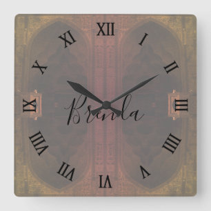 Vintage Iran Isfahan friday Mosque Square Wall Clock