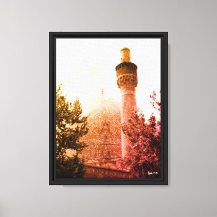 Vintage Iran Isfahan royal mosque Canvas Print