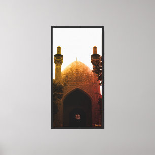 Vintage Iran Isfahan royal mosque Canvas Print