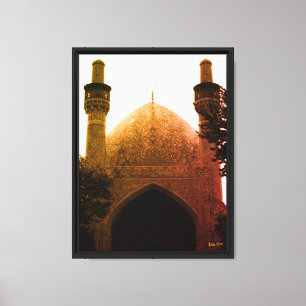Vintage Iran Isfahan royal mosque Canvas Print