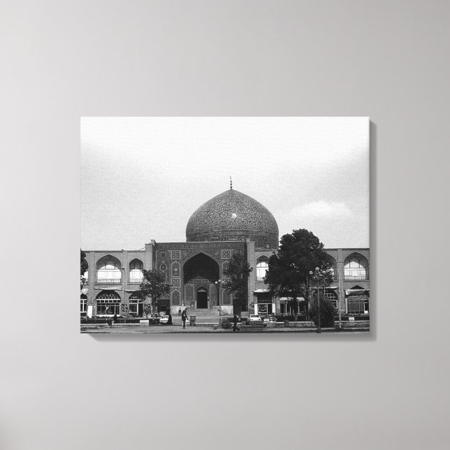 Vintage Iran Isfahan shah mosque Canvas Print (Front)