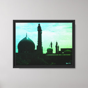 Vintage Iran Qom Mosque of Fatima Canvas Print