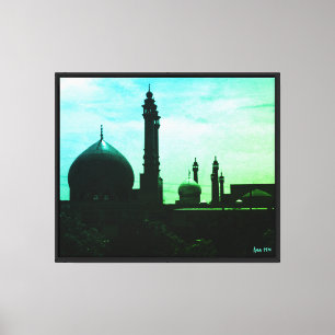 Vintage Iran Qom Mosque of Fatima Canvas Print