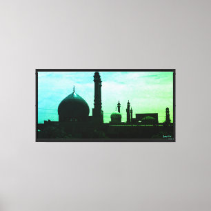 Vintage Iran Qom Mosque of Fatima Canvas Print