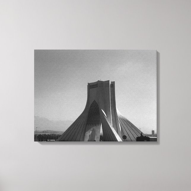 Vintage Iran Tehran Azadi Square Canvas Print (Front)
