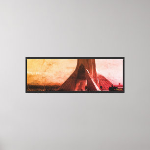 Vintage Iran Tehran Azadi Square Canvas Print