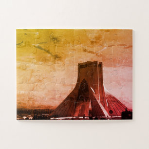 Vintage Iran tehran Azadi Square Jigsaw Puzzle