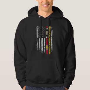 Vintage Iraq Afghanistan Veteran U S Flag Military Hoodie