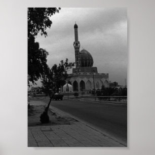 Vintage Iraq Baghdad Buniya Mosque Poster