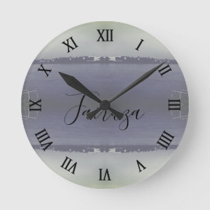 Vintage Iraq Baghdad forat river Round Clock