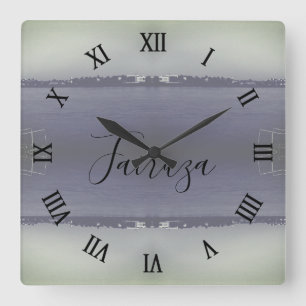 Vintage Iraq Baghdad forat river  Square Wall Clock