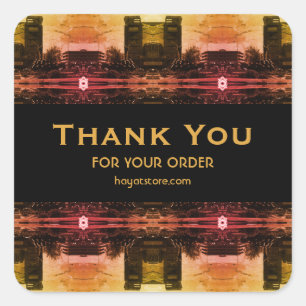 Vintage Iraq Baghdad fountain 1970 Square Sticker