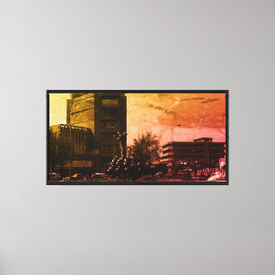 Vintage Iraq baghdad fountain Canvas Print