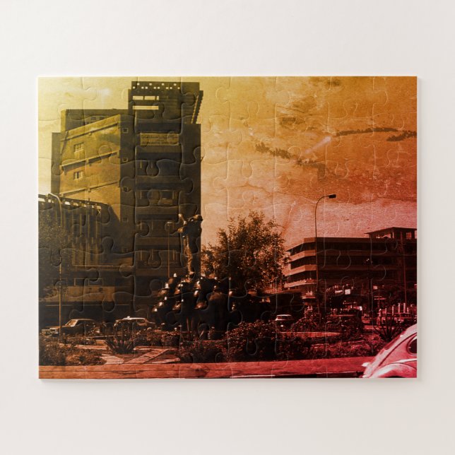 Vintage Iraq Baghdad fountain Jigsaw Puzzle (Horizontal)