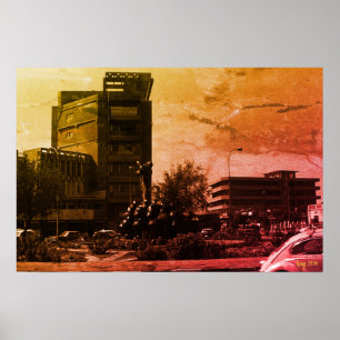 Vintage Iraq baghdad fountain Poster