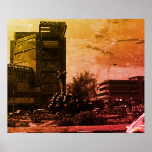 Vintage Iraq baghdad fountain Poster