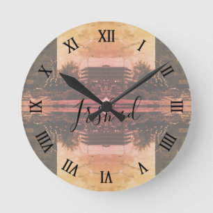 Vintage Iraq Baghdad fountain Round Clock