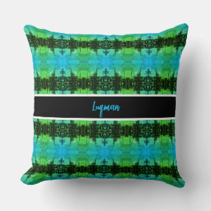 Vintage Iraq Baghdad Gas station at mosque Cushion