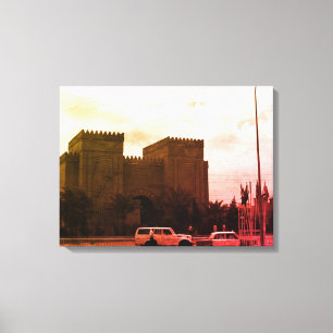 Vintage Iraq Baghdad museum Canvas Print