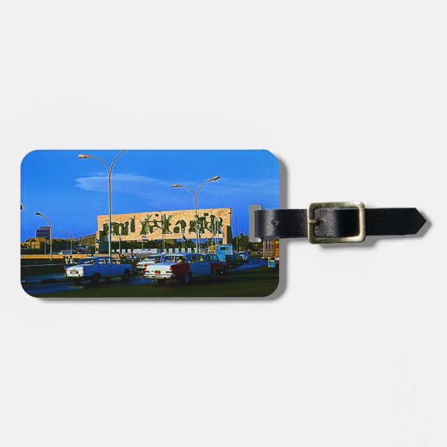 Vintage Iraq Baghdad tahrir square  Luggage Tag (Front Horizontal)