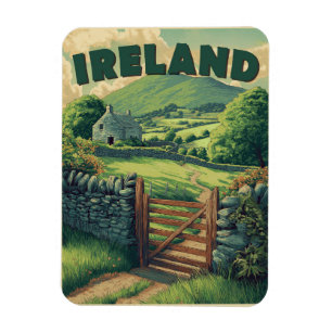 Vintage Ireland Countryside Magnet