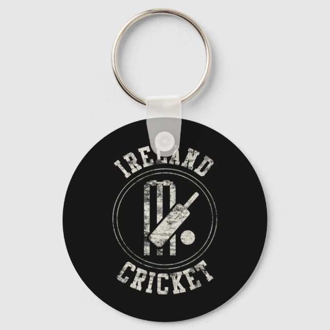 Vintage Ireland Cricket Logo  Key Ring (Front)